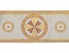 Picture of Gold/color liturgical Orphrey Cloverleaf Cross H. 18 cm (7,1 inch) lurex