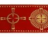 Immagine di Stolone per casula oro/colore Croce raggera H. 18 cm lurex