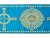 Immagine di Stolone per casula oro/colore Croce raggera H. 18 cm lurex