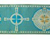 Immagine di Stolone per casula oro/colore Croce raggera H. 18 cm