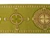Immagine di Stolone per casula oro/colore Croce raggera H. 18 cm