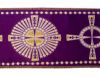Immagine di Stolone per casula oro/colore Croce raggera H. 18 cm