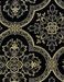 Picture of Byzantine Lampas (Lampasso) H. cm 160 (63 inch) Lurex Fabric Green Flag Black White Silver for liturgical Vestments