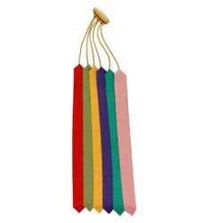 Picture of 6 Ribbons Multicolor Bible Bookmarks De Luxe L. cm 30 (11,8 inch) Polyester and Acetate multiple Page Markers for Bible Missal and Sacred Texts