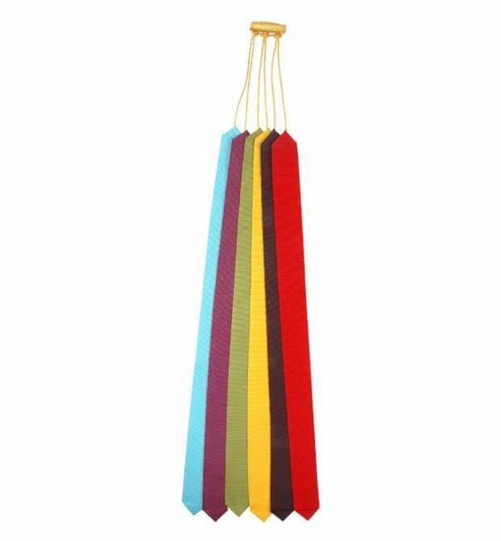 Picture of 6 Ribbons Multicolor Bible Bookmarks De Luxe L. cm 45 (17,7 inch) Polyester and Acetate multiple Page Markers for Bible Missal and Sacred Texts