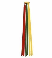 Picture of 3 Ribbons Multicolor Bible Bookmarks with golden olive L. cm 45 (17,7 inch) Polyester and Acetate multiple Page Markers for Bible Missal and Sacred Texts