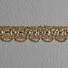 Imagen de Agreman Galón metal dorado Flor de lis H. cm 0,8 (0,31 inch) en hilo metálico y Viscosa Borde Ribete Pasamanería para Vestiduras litúrgicas 