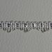 Imagen de Agreman Galón metal plateado H. cm 0,5 (0,19 inch.) 2 tirillas en hilo metálico y Viscosa Borde Ribete Pasamanería para Vestiduras litúrgicas 