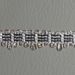Imagen de Agreman Galón metal plateado 3 tirillas H. cm 1 (0,39 inch) en hilo metálico y Viscosa Borde Ribete Pasamanería para Vestiduras litúrgicas 