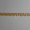 Imagen de Agreman dorado 4 tirillas H. 1 cm hilo metálico y viscosa para vestimenta 