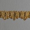 Imagen de Agreman dorado 4 tirillas H. 1 cm hilo metálico y viscosa para vestimenta 