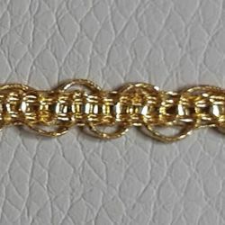 Picture of Agremano Braided Trim gold metal Embroidery H. cm 0,4 (0,16 inch) Metallic thread and Viscose Border Edge Trimming for liturgical Vestments