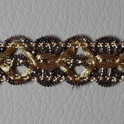 Picture of Agremano Braided Trim antique Gold Viscose Polyester Border Edge Trimming for liturgical Vestments