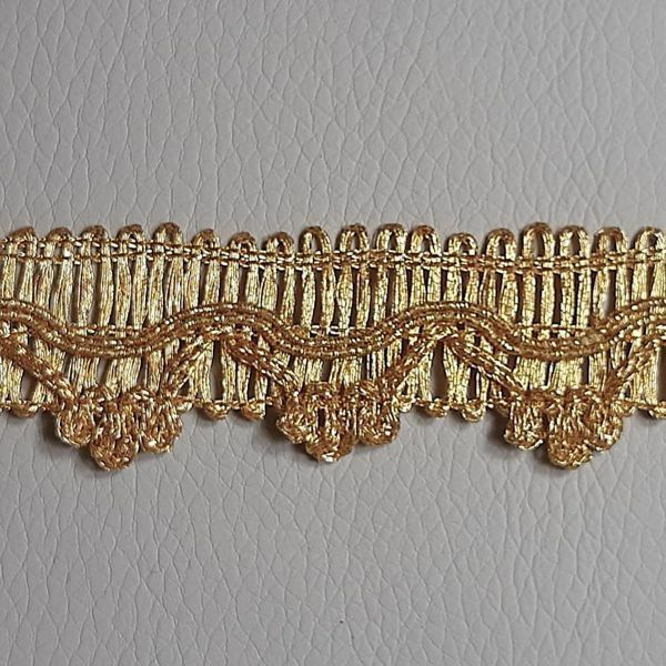 Picture of Gold braided Trim H. 2,5 cm (0,98 inch) viscose & polyester 