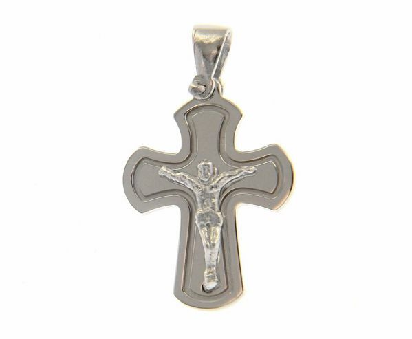 Immagine di Pendente Argento 925 Croce con Cristo gr.1,70 Unisex Donna Uomo