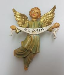 Picture of Glory Angel cm 8 (3,1 inch) Pellegrini Nativity Scene small size Statue Wood Stained plastic PVC traditional Arabic indoor outdoor use 