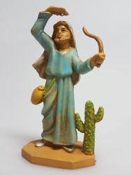 Picture of Cameleer cm 8 (3,1 inch) Pellegrini Nativity Scene small size Statue Wood Stained plastic PVC traditional Arabic indoor outdoor use 