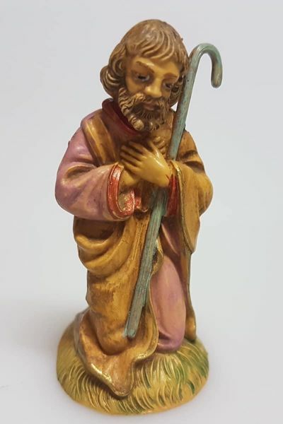Picture of Saint Joseph cm 8 (3,1 inch) Pellegrini Nativity Scene small size Statue Wood Stained plastic PVC traditional Arabic indoor outdoor use 