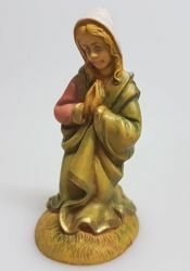 Picture of Mary / Madonna cm 8 (3,1 inch) Pellegrini Nativity Scene small size Statue Wood Stained plastic PVC traditional Arabic indoor outdoor use 