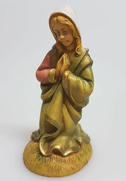 Immagine di Maria statuina Presepe Pellegrini 8 cm piccolo economico tinto legno