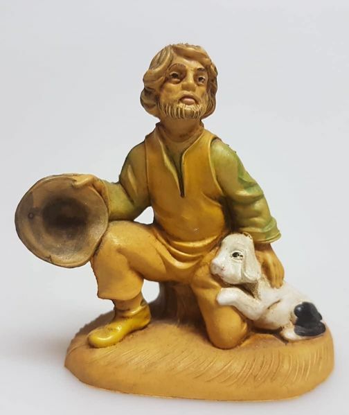 Imagen de Pastor con Perro Belén Pellegrini 8 cm pequeño plástico barato