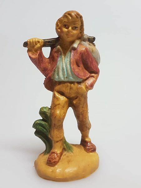 Imagen de Pastor con Bolsa Belén Pellegrini 8 cm pequeño plástico barato