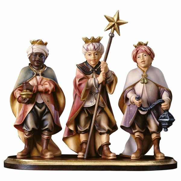 Immagine di Tre Piccoli Cantori su piedistallo 4 pezzi Presepe Pastore 12 cm