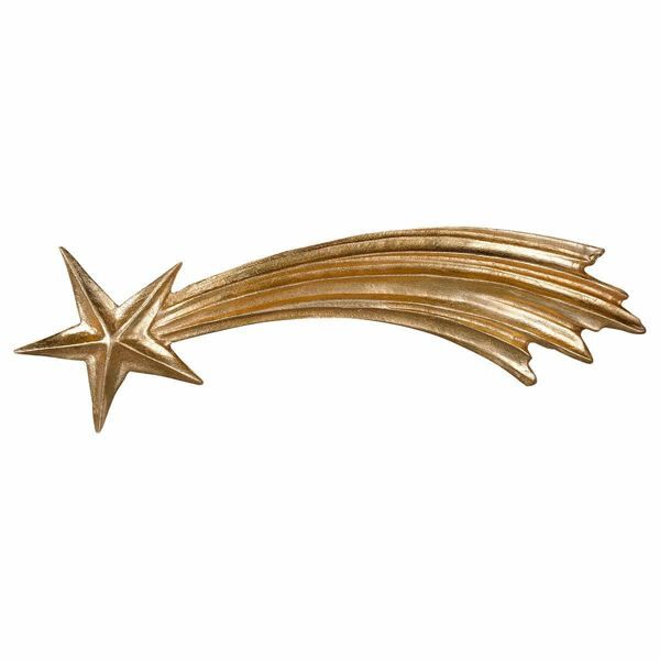Immagine di Stella cometa per Presepe Pastore 12 cm rustico legno Val Gardena