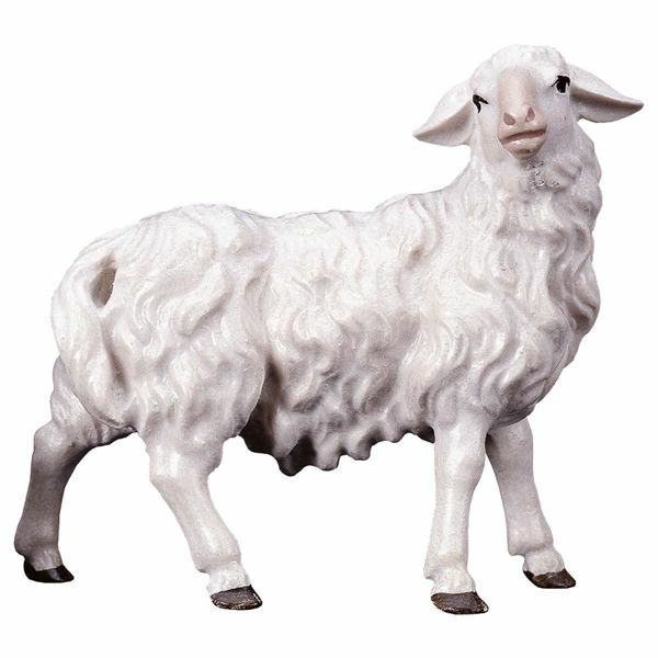 Picture of Sheep looking to the right Shepherd Nativity 16 cm (6,3 inch) rustic oil painted wood
