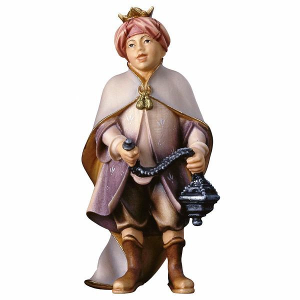 Picture of Choirboy with Incense cm 16 (6,3 inch) Hand Painted Shepherd Nativity Scene classic Val Gardena wooden Statue peasant style