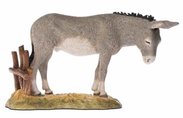 Immagine di Asino Presepe Lando Landi 18 cm resina da esterno