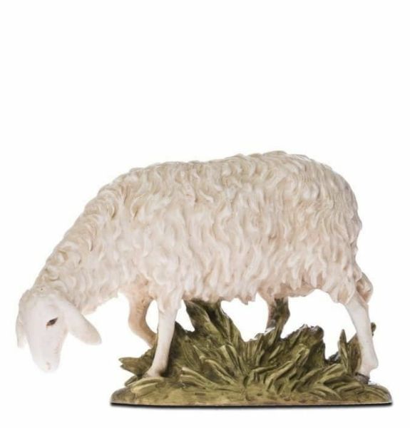 Immagine di Pecora Presepe Lando Landi 18 cm resina da esterno