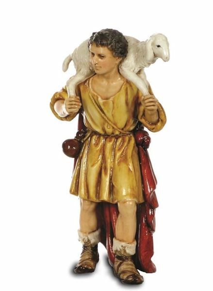 Picture of Good Shepherd cm 13 (5,1 inch) Landi Moranduzzo Nativity Scene plastic PVC Statue Arabic style