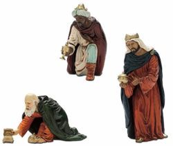 Picture of Wise Kings cm 13 (5,1 inch) Landi Moranduzzo Nativity Scene plastic PVC Statue Arabic style