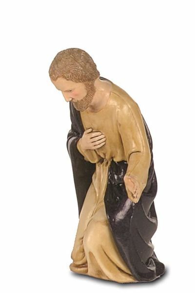Immagine di San Giuseppe cm 12 (4,7 inch) Presepe Landi Moranduzzo Statua in plastica PVC stile Napoletano