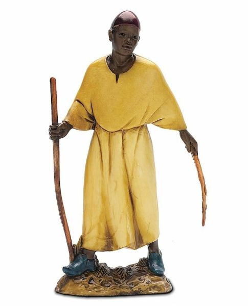 Immagine di Cammelliere Moro cm 12 (4,7 inch) Presepe Landi Moranduzzo Statua in plastica PVC stile Napoletano