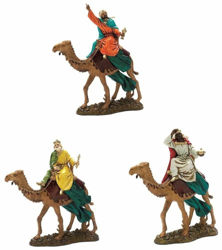 Picture of Wise Kings on Camel cm 12 (4,7 inch) Landi Moranduzzo Nativity Scene plastic PVC Statue Neapolitan style