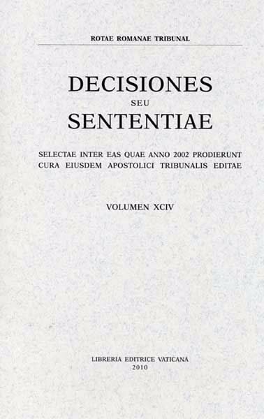 Immagine di Decisiones Seu Sententiae Anno 2001 Vol. XCII 92