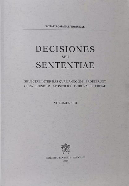 Picture of Decisiones Seu Sententiae Anno 2011 Vol. CIII 103