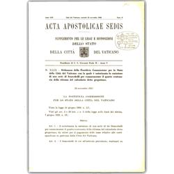 Picture of Acta Apostolicae Sedis  Supplemento per le Leggi e Disposizioni - 2019 Subscription