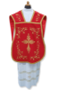 Picture of Fiddleback Chasuble Clergy Planeta Damask cotton blend ivory white violet red green
