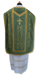 Immagine di Pianeta liturgica Damascata in raso Cotone Bianco Avorio Viola Rosso Verde