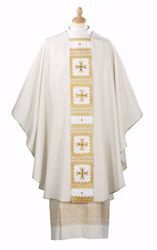 Picture of Multilight Liturgical Chasuble baroque stole Silk blend Red Olive Green Violet Ivory Felisi 1911
