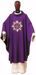 Picture of Liturgical Chasuble Embroidered Pax Golden Rays in pure Wool Ivory Red Green Purple Chorus
