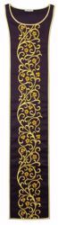 Picture of Liturgical Stole with floral embroidery in Satin Silk Ivory Red Green Purple Chorus