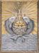 Picture of Altar Tabernacle with Exposition cm 46x33x33 (18,1x13,0x13,0 inch) Loaves Fishes in bronze with bicolor Door Silver for Church
