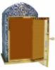 Picture of Catholic Tabernacle bicolor bronze H. 46 cm (18,1 inch) Christ Pantocrator