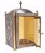 Picture of Altar Tabernacle cm 62x37x37 (24,4x14,6x14,6 inch) Christ Pantocrator Four Evangelists in bronze with bicolor Door Gold Silver for Church