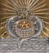 Immagine di Tabernacolo da Mensa grande con Esposizione cm 35x35x46 (13,8x13,8x18,1 inch) Croce IHS Pani Pesci legno Bicolor Ciborio da Altare
