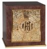 Picture of Small wooden Tabernacle Exposition H. 25 cm (9,8 inch) Cross IHS Rays